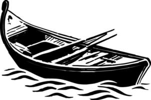 boat logo design vintage illustration vector