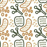 seamless pattern botanical hand drawn vector