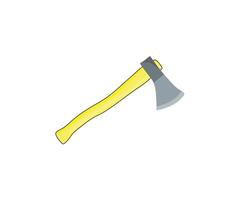 Axe Yellow Handle Line Art Drawing Vector Art, Icons, and Graphics coloring page for kids