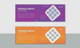 Email Signature Template design vector