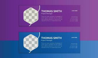 Email Signature Template design vector