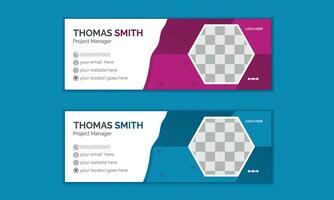 Email Signature Template design vector