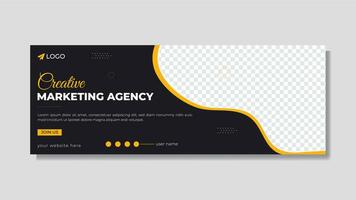 Creative marketing web banner design template. vector