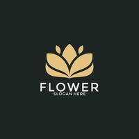 lujo flor vector logotipo creativo universal prima hoja floral logo vector modelo
