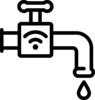 water tap line icon vector