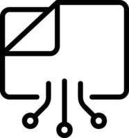 folder line icon vector