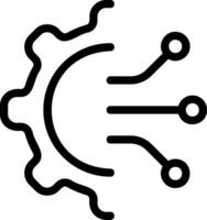 gear line icon vector