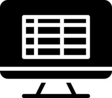 spreadsheet glyph icon vector