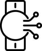 smartwatch line icon vector