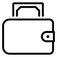 wallet line icon vector