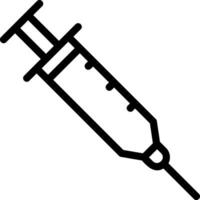 syringe line icon vector