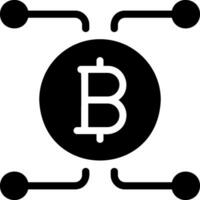 bitcoin glyph icon vector