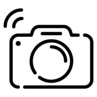 icono de línea de cámara de fotos vector