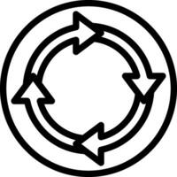 recycle line icon vector