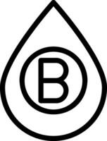 blood type b line icon vector