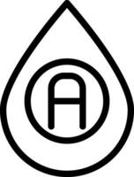 blood type a line icon vector