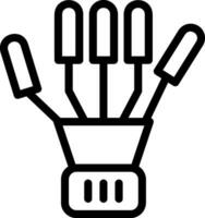 robot hand line icon vector