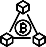 blockchain line icon vector