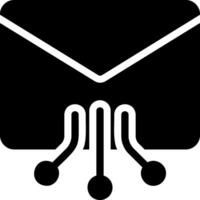 email glyph icon vector