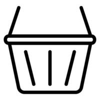 shopping basket line icon vector