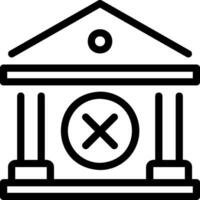 bank line icon vector