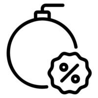 bomb line icon vector