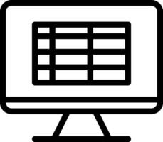 spreadsheet line icon vector