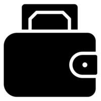 wallet glyph icon vector