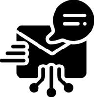 email glyph icon vector