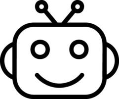 robot line icon vector