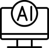 computer line icon vector