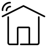 smart home line icon vector