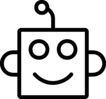 robot line icon vector