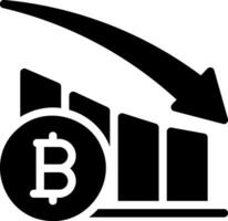 icono de disminución de glifo vector