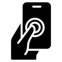 touch sensor glyph icon vector