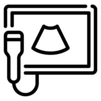 ultrasonic sensor line icon vector