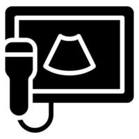 ultrasonic sensor glyph icon vector