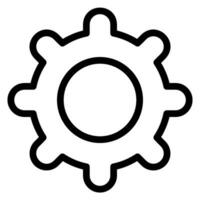 gear line icon vector