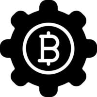 icono de glifo de bitcoin vector