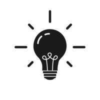 Light bulb icon. Drawing to isolated vector. vector