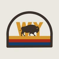 vector of wyoming bison perfect for print, t-shirt design, etc