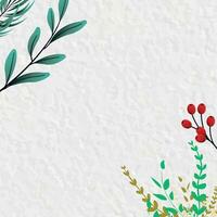 Colorful floral border frame art background vector. Flower style wallpaper with botanical leaves Organic shapes background vector