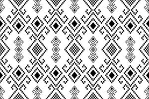 Nature vintages cross stitch traditional ethnic pattern paisley flower Ikat background abstract Aztec African Indonesian Indian seamless pattern for fabric print cloth dress carpet curtains and sarong vector