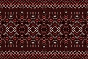 rojo tradicional étnico modelo cachemir flor ikat antecedentes resumen azteca africano yo vector