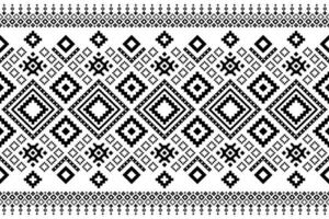 Nature vintages cross stitch traditional ethnic pattern paisley flower Ikat background abstract vector