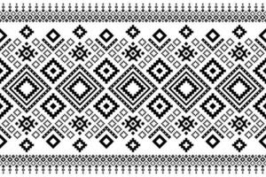 Nature vintages cross stitch traditional ethnic pattern paisley flower Ikat background abstract vector