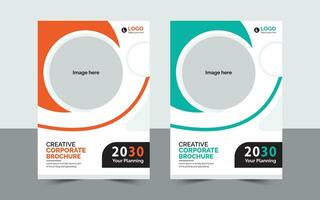 creativo corporativo folleto diseño. vector