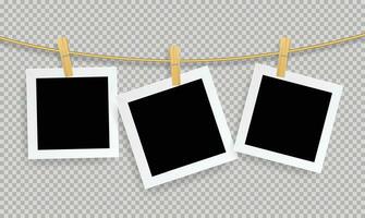 paper photo frame vector