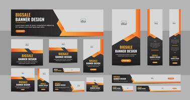 Web banner design template Set, Horizontal header web banner, Modern multicolor cover header background for website design, Social Media Cover ads banner, sale web banner, flyer, invitation card vector