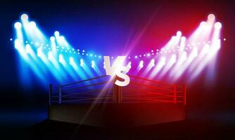 Boxing ring arena stadium vector design.